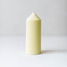 Load image into Gallery viewer, Pointed Ribbed Pillar Candle
