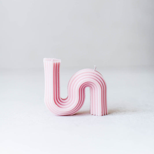 2-wick S-shaped Wavy Candle