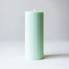 Load image into Gallery viewer, Large Ribbed Pillar Candle
